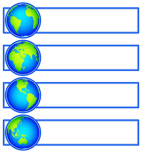 Globes Banner gesetzt — Stockvektor