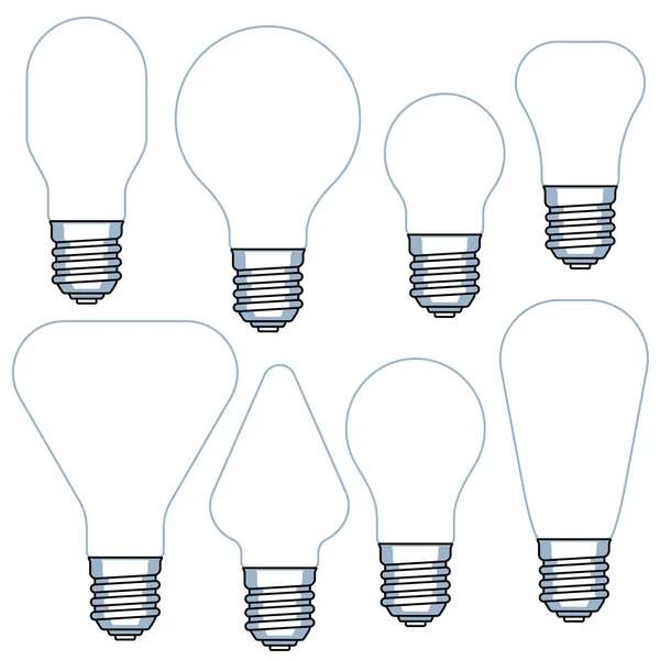 Conjunto de lâmpadas eléctricas —  Vetores de Stock