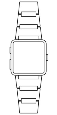 Akıllı izle kontur illüstrasyon