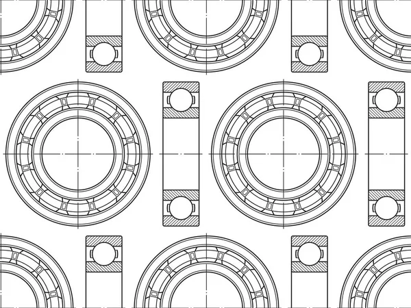 Ilustración del contorno del rodamiento — Vector de stock