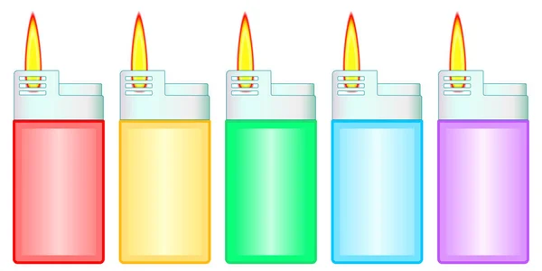 Set accendino a gas — Vettoriale Stock