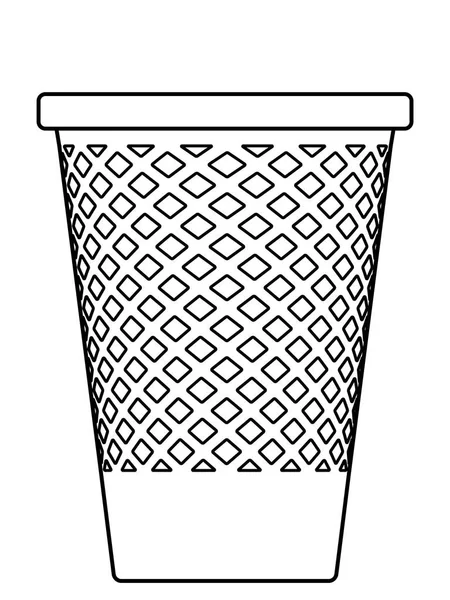 Illustration der Kontur von Papierkörben — Stockvektor