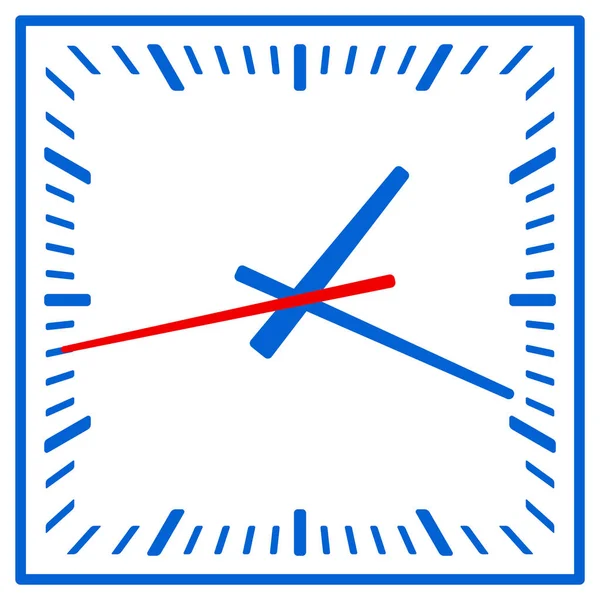 Quadratische Uhr — Stockvektor