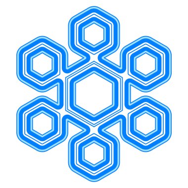 Soyut kar tanesi çizimi