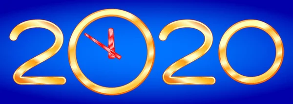 추상 2020 시계 — 스톡 벡터