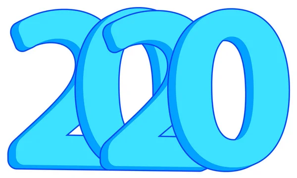 Абстрактний номер 2020 року — стоковий вектор