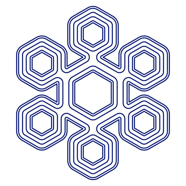 Copo de nieve abstracto icono — Archivo Imágenes Vectoriales