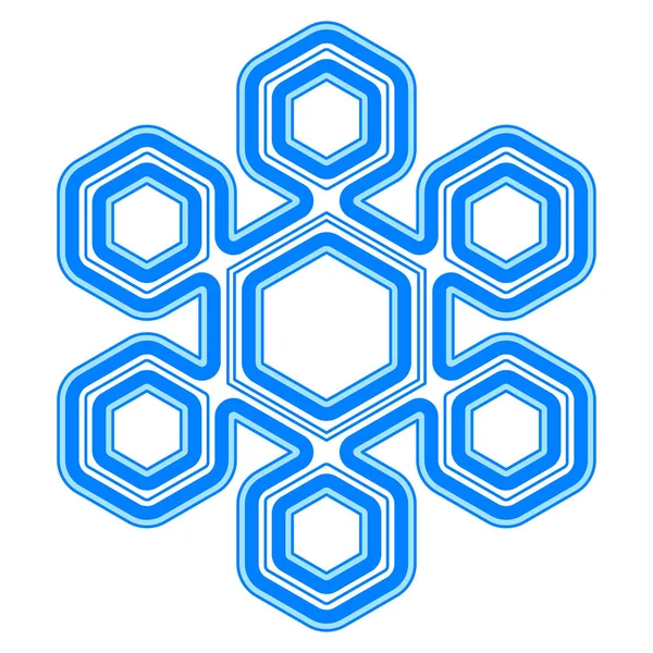 Illustration abstraite de flocon de neige — Image vectorielle