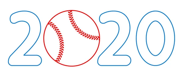 Schriftzug Baseball 2020 — Stockvektor