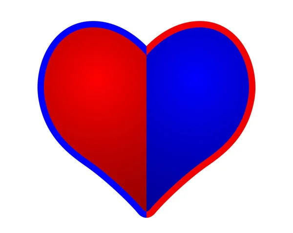 Coração Valentine ícone abstrato — Vetor de Stock