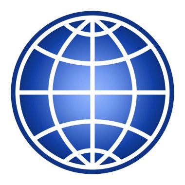 Soyut dünya kontur simgesinin gösterimi