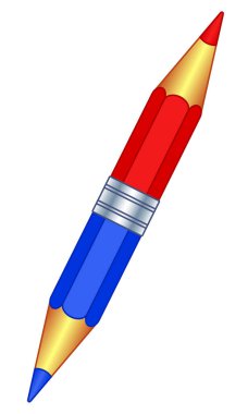Çift renkli kalem simgesinin gösterimi