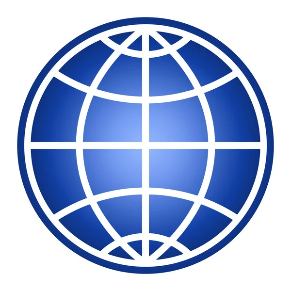 Ilustracja Abstrakcyjnej Ikony Konturu Globu — Wektor stockowy