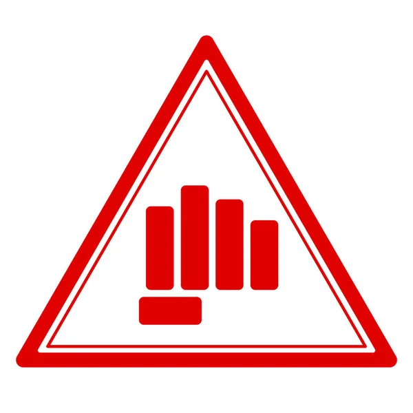 Иллюстрация Абстрактного Знака Опасности Удара Кулаком — стоковый вектор