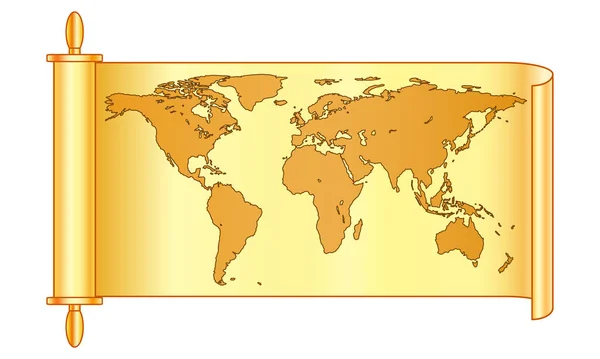 Ilustração Mapa Mundo Vintage Abstrato Pergaminho Elementos Desta Imagem Fornecidos —  Vetores de Stock