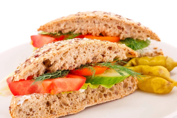 Sandwiches on white — Stock Photo, Image