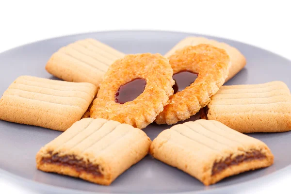 Biscotti su piatto — Foto Stock
