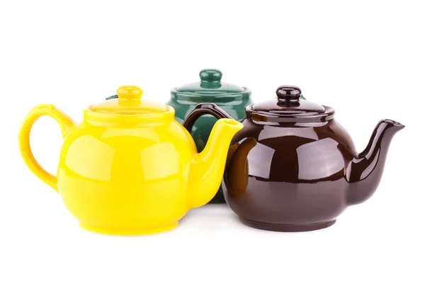 Teapots on white — Stock Photo, Image