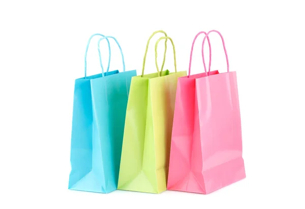 Shopping bags on white Royalty Free Stock Images