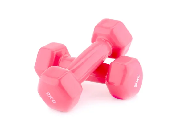 Dumbells beyaz — Stok fotoğraf