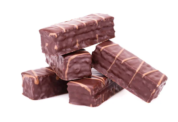 Galletas de chocolate sobre blanco — Foto de Stock
