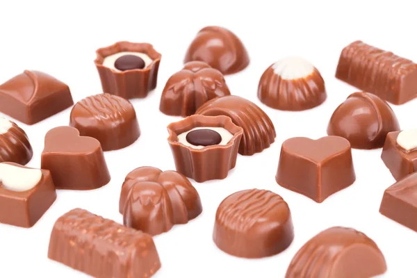 Chocolate on white — Stock Photo, Image