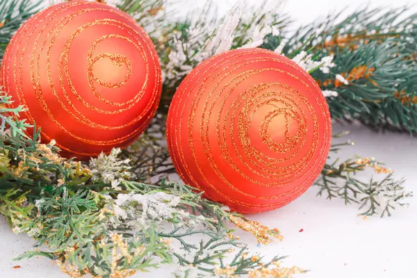 Christmas balls close up picture — Stock Photo, Image