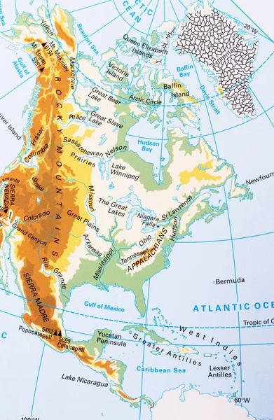 Mapa de América del Norte —  Fotos de Stock