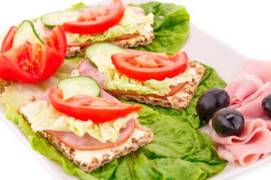 sandviç plaka üzerinde