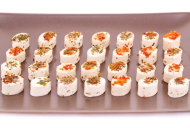 peynir meze plaka üzerinde