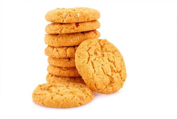 Soubory cookie na bílém pozadí — Stock fotografie