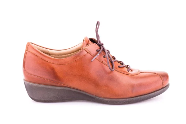 Brown shoe on white — Stock Photo, Image