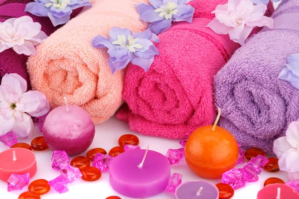 Zestaw ręczników Spa — Zdjęcie stockowe