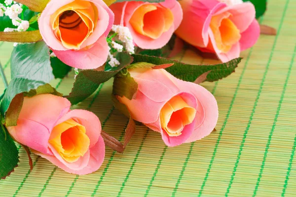다채로운 직물 장미 — 스톡 사진