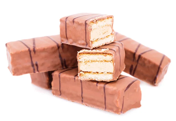 Biscotti al cioccolato su bianco — Foto Stock