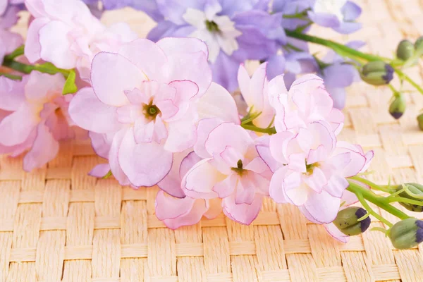 Pink fabric flowers — Stock Photo, Image