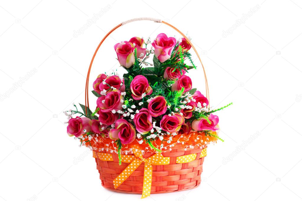 Roses in basket