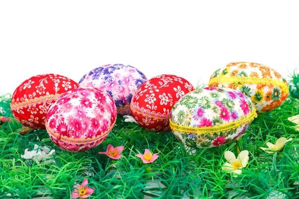 Easter eggs on grass — Stock Photo, Image