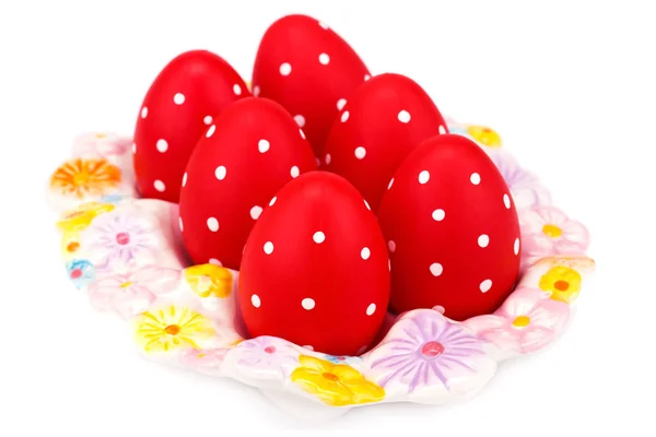 Ovos de Páscoa na colocação — Fotografia de Stock