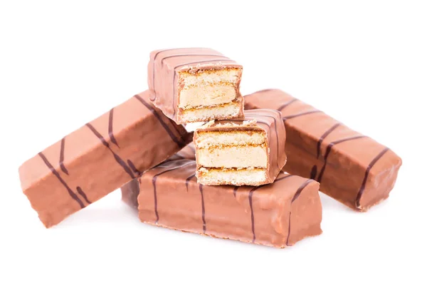 Galletas de chocolate sobre blanco —  Fotos de Stock