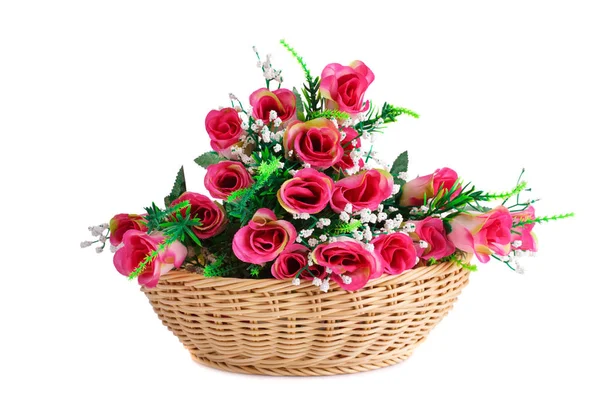 Růže v košíku — Stock fotografie