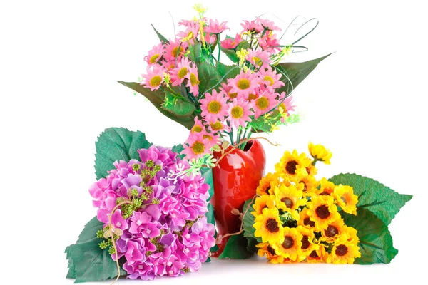Renkli kumaş çiçekler — Stok fotoğraf