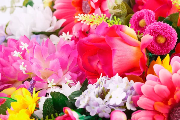 Flores coloridas de tecido — Fotografia de Stock