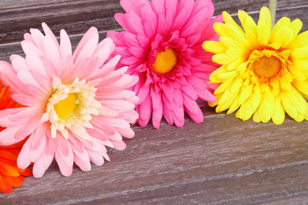 Colorful fabric daisies — Stock Photo, Image