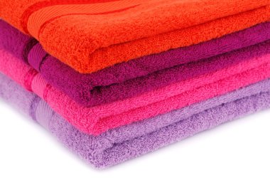 Renkli havlu yığını