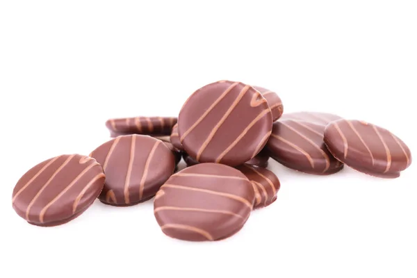 Шоколадне печиво на білому — стокове фото