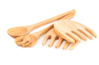 Beyaz ahşap mutfak eşyaları