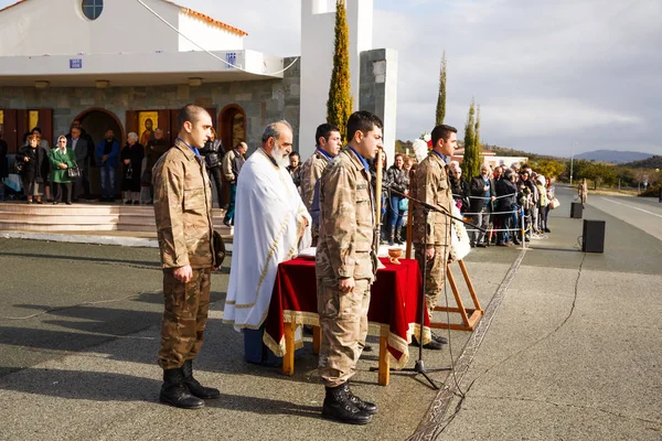 Присяга день в армії Кіпру — стокове фото