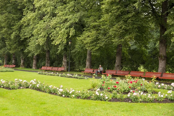 Oslo Noorwegen Augustus 2014 Man Noorse Vigeland Park — Stockfoto