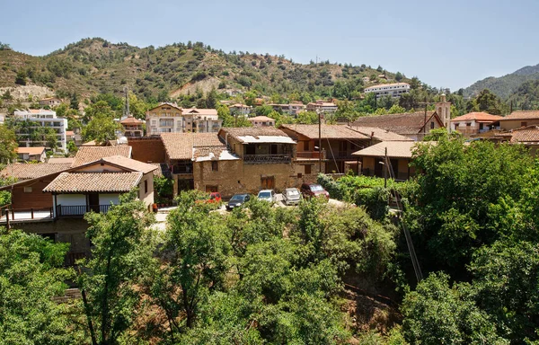 Maisons Anciennes Nouvelles Dans Village Kakopetria Chypre — Photo